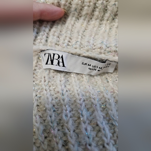 ZARA Gem Button Metallic Bib Collar Knit Vest. Size medium - Picture 6 of 13